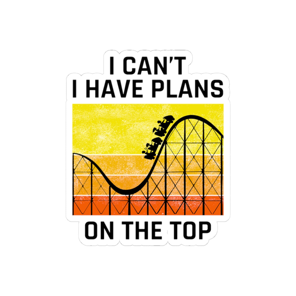 Roller Coaster Thrill Sticker - Amusement Park Vinyl Decal for Ride Enthusiasts & Adventure Seekers