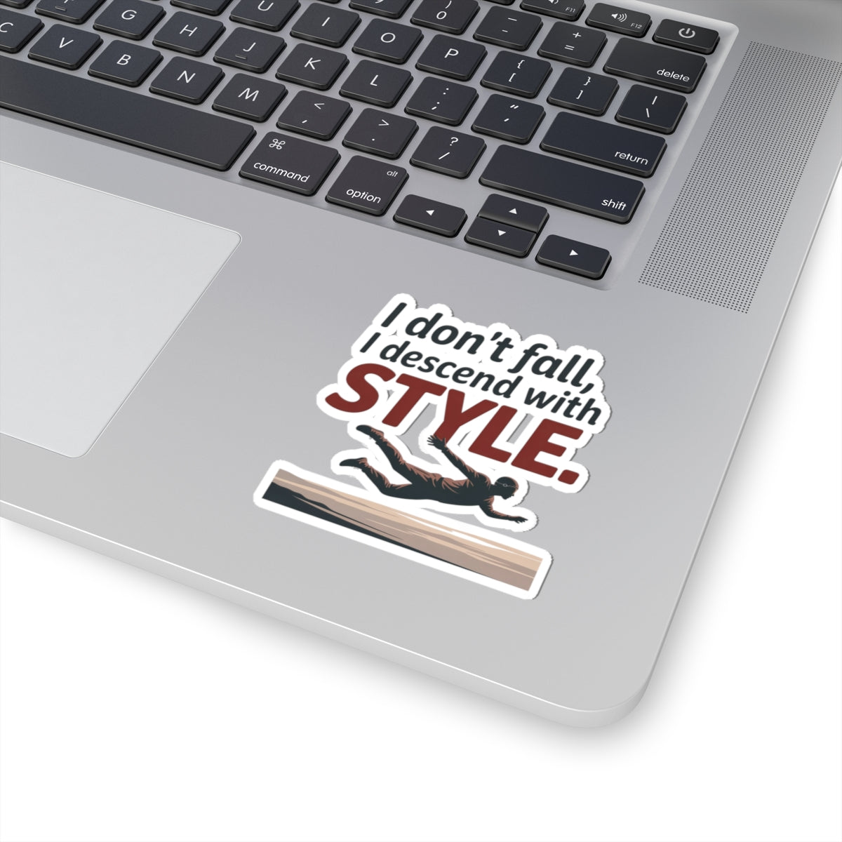 Base Jumping Sticker for Car Laptop – Confident Humor Decal for Extreme Athletes Adrenaline Junkies Skydivers