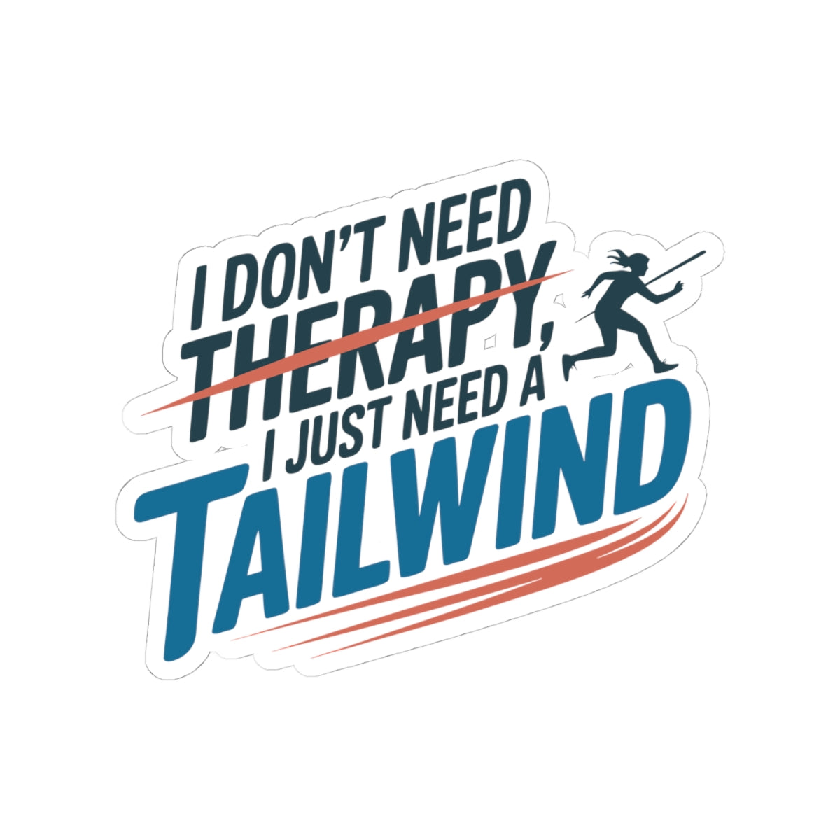 Pole Vault Sticker – Funny Therapy Speed Decal for Track and Field Athletes, Female Vaulters & Sport Enthusiasts