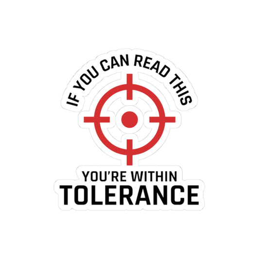 Precision Pro Sticker - Surveyor's Tolerance Vinyl Decal for Field Crews