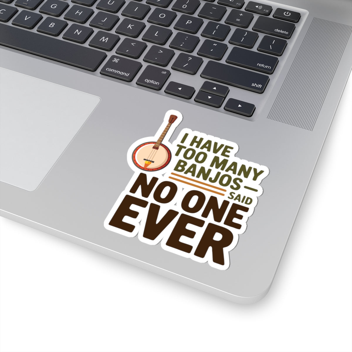 Banjo Sticker – Funny Collector Humor Bold Decal for Bluegrass Musicians Five-String Instrument Enthusiasts