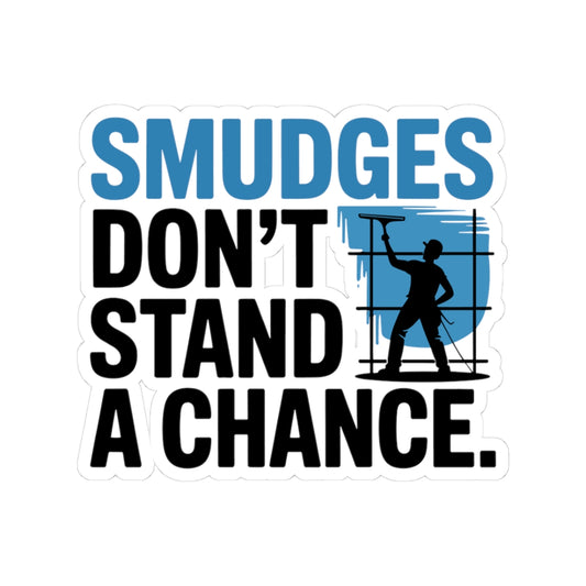 Window Cleaner Sticker - Smudge Defeat Vinyl Decal for Professionals & Technicians