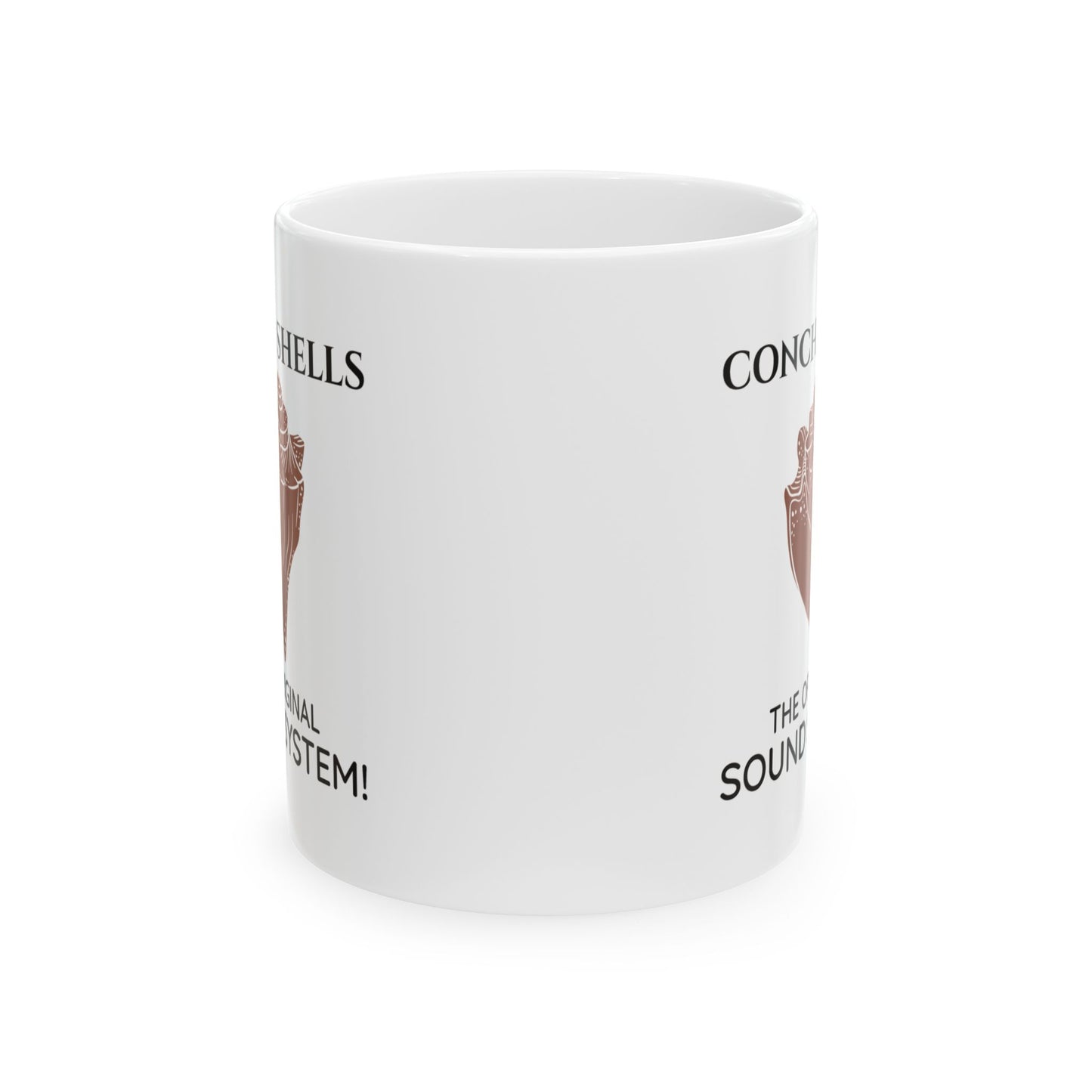 Conch Shell Mug for Beach Audio Fans and Coastal Collectors