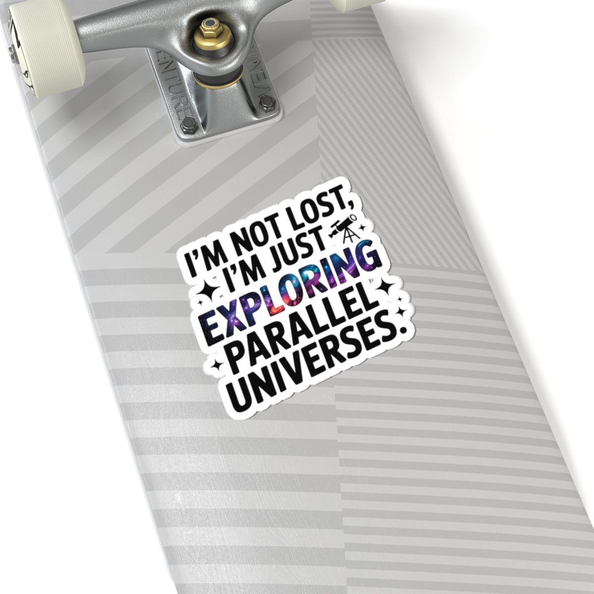 Parallel Universe Explorer Sticker - Multiverse Humor Vinyl Decal for Space Theorists & Daydreamers