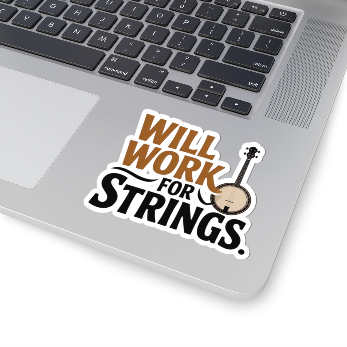 Banjo Sticker – Funny Strings Obsession Humor Decal for Bluegrass Musicians Five-String Instrument Lovers