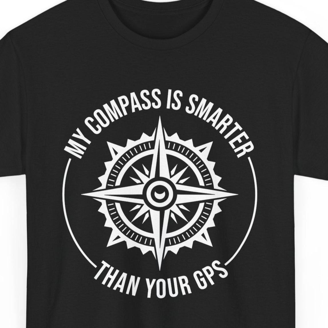 Old-School Navigation T-Shirt - Compass Humor Tee for Outdoor Purists & Hikers