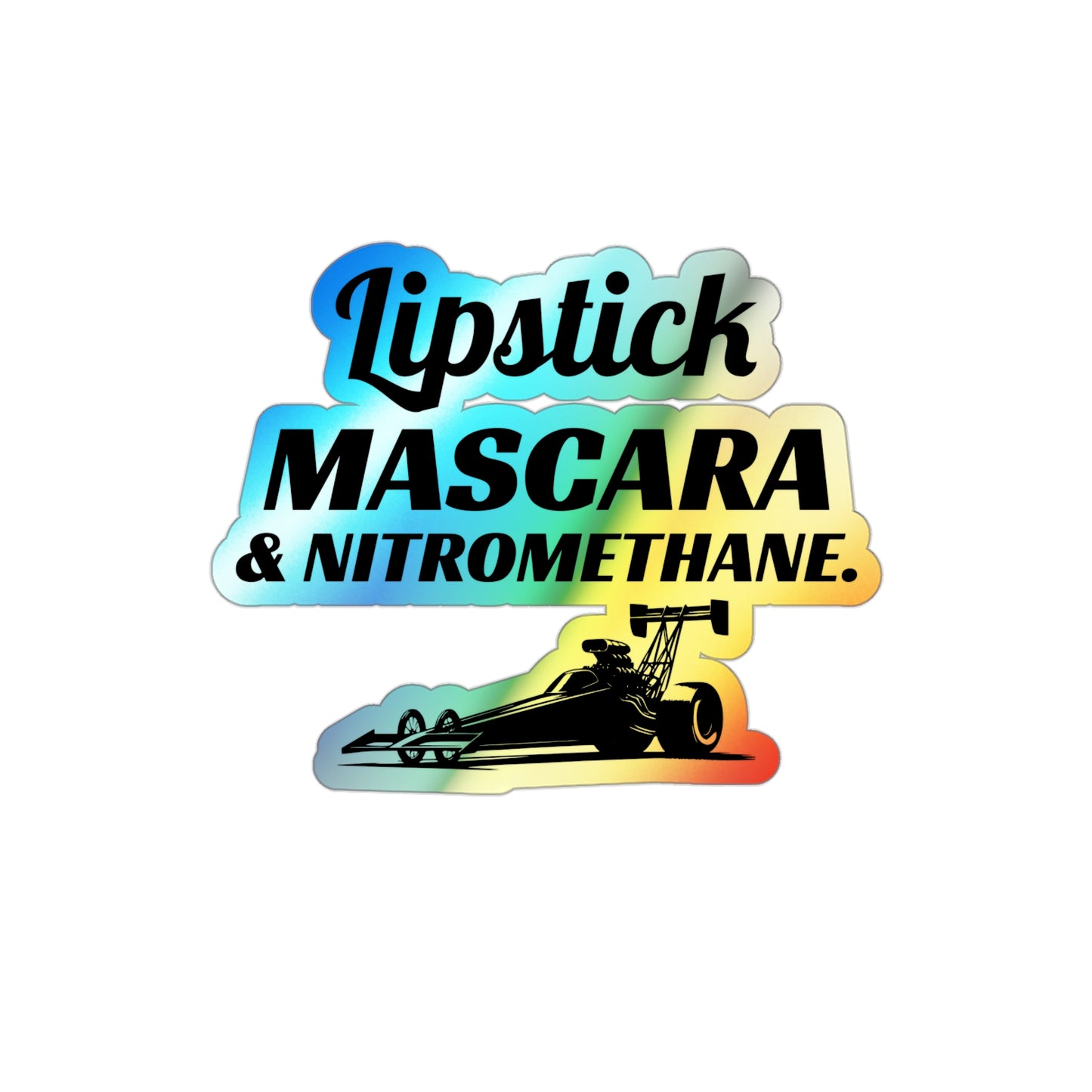 Dragster Drag Racing Girl Holografische Aufkleber Vinyl - Nitro &amp; Speed ​​Aufkleber für Motorsport-Damen