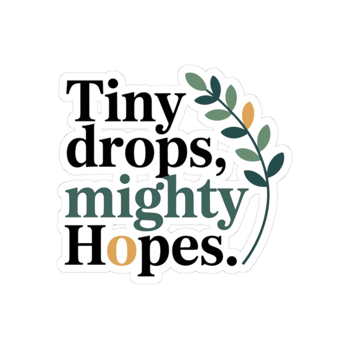 Homeopathy Hope Sticker - Mighty Micro-Dose Vinyl Decal for Homeopaths, Natural Medicine Believers