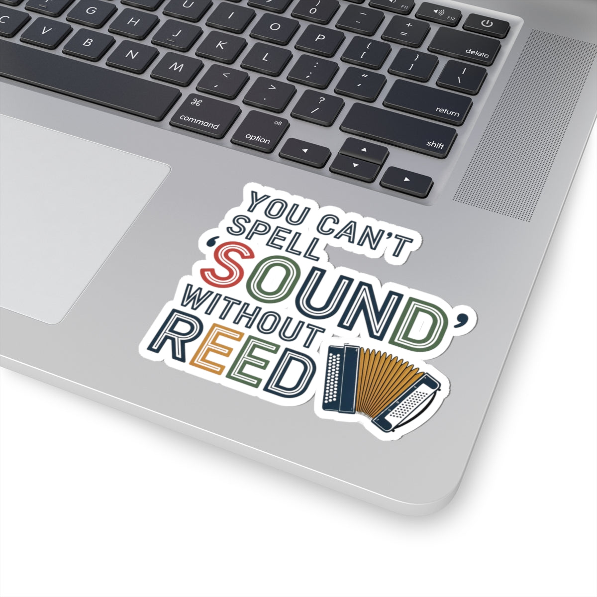 Accordion Reed Sticker – Wordplay Pun Decal for Squeezebox Players, Polka Musicians