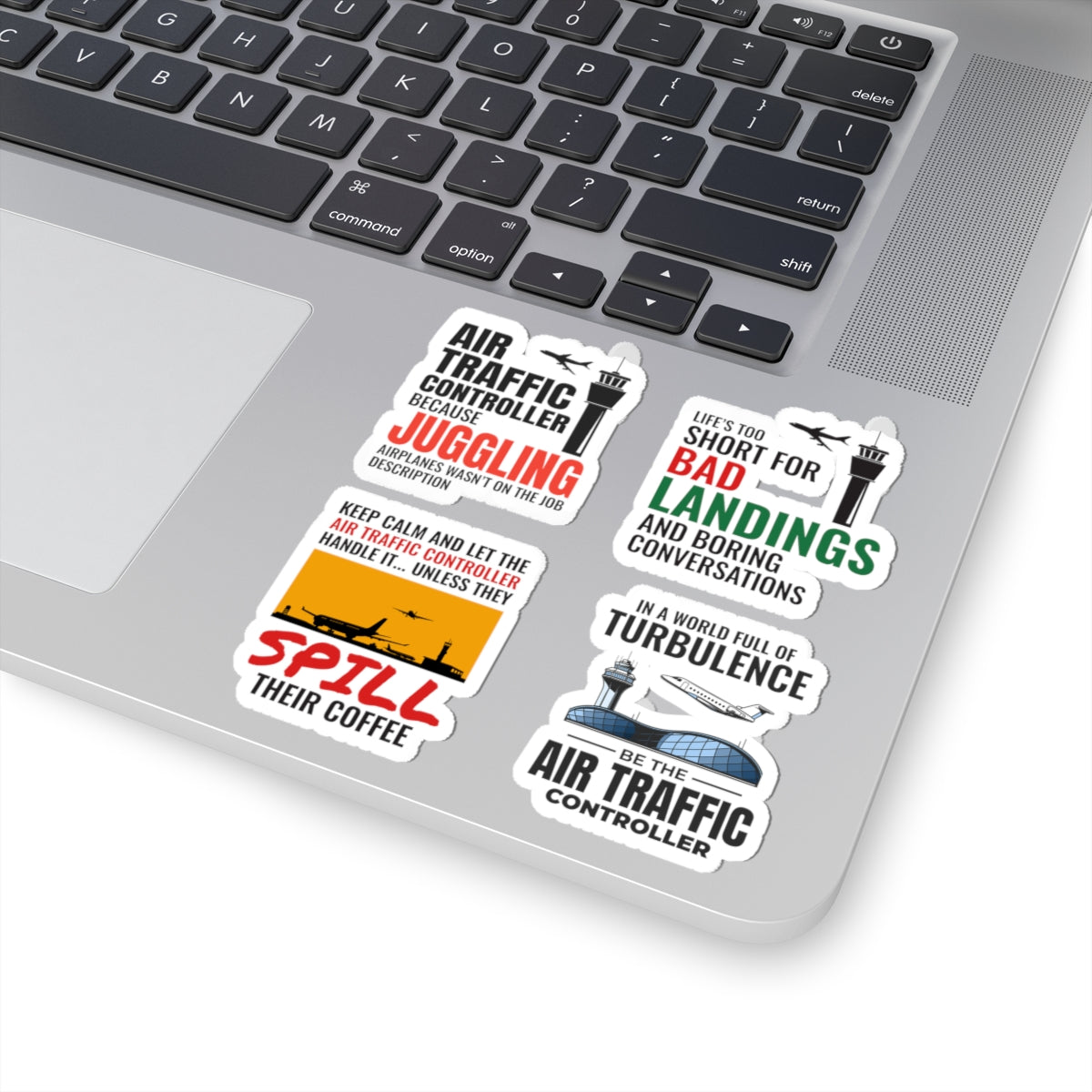 Air Traffic Controller Sticker Pack – 4 PCS Funny Aviation Quote Stickers for ATC Professionals & Plane Enthusiasts