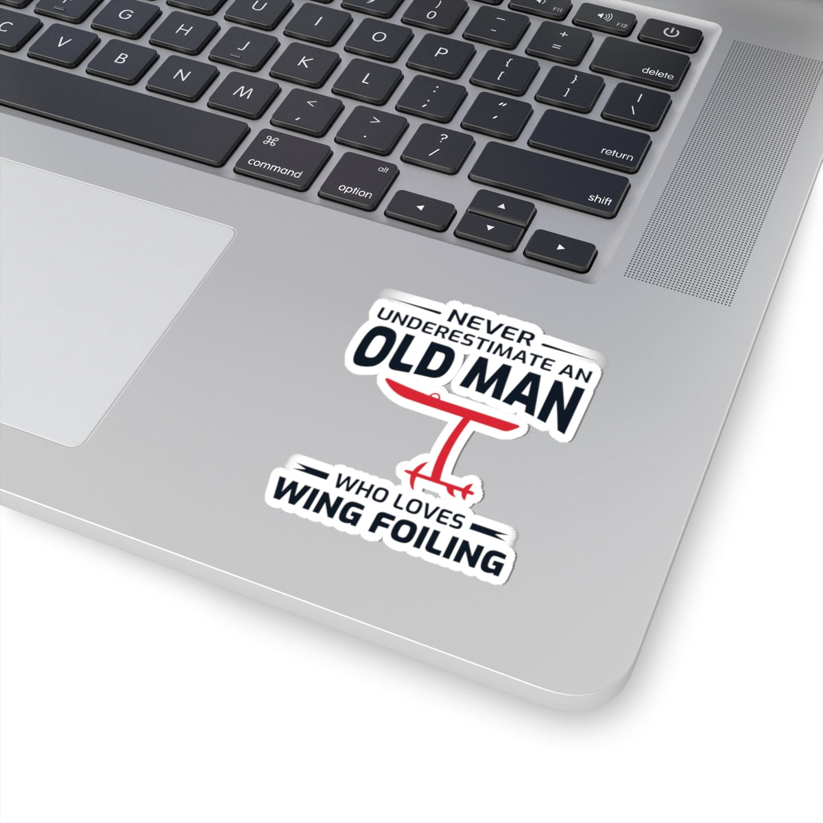 Wing Foiling Sticker Old Man Vinyl Decal for Passionate Water Sports Enthusiasts