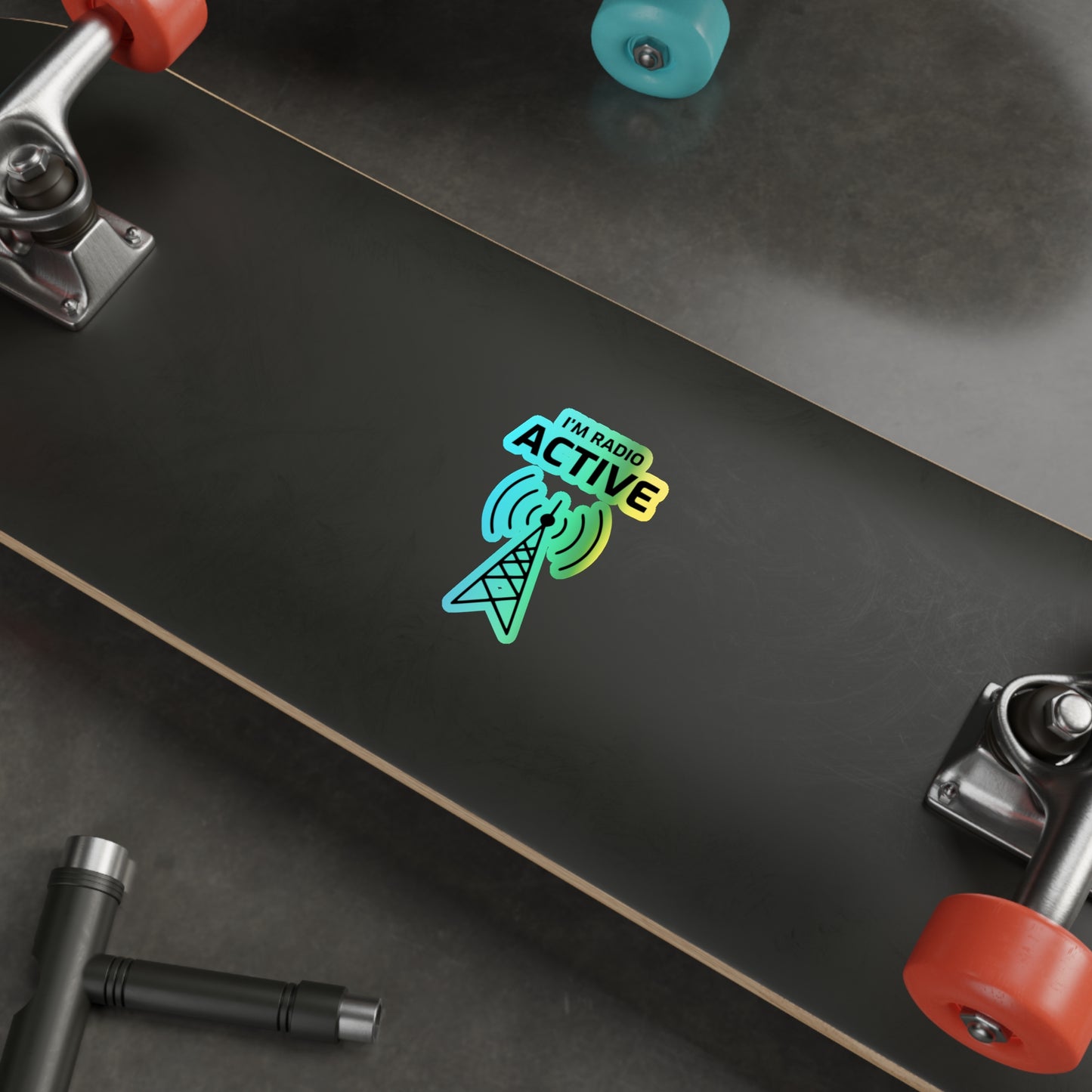 Amateur Ham Radio Operator Stickers Holographic Vinyl Decal - Morse Code & Shortwave for Radio Enthusiasts