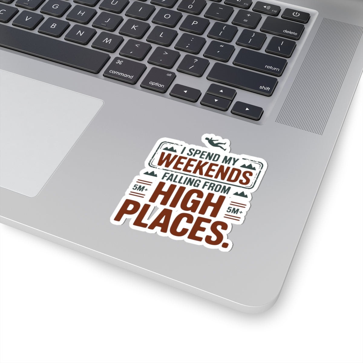 Pole Vault Sticker Funny Track Decal – Humorous Falling from Heights Quote for Pole Vaulter Athlete Jumper