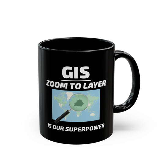 GIS Zoom Mug - Layer Navigation Humor Ceramic Cup for Cartographers & Analysts