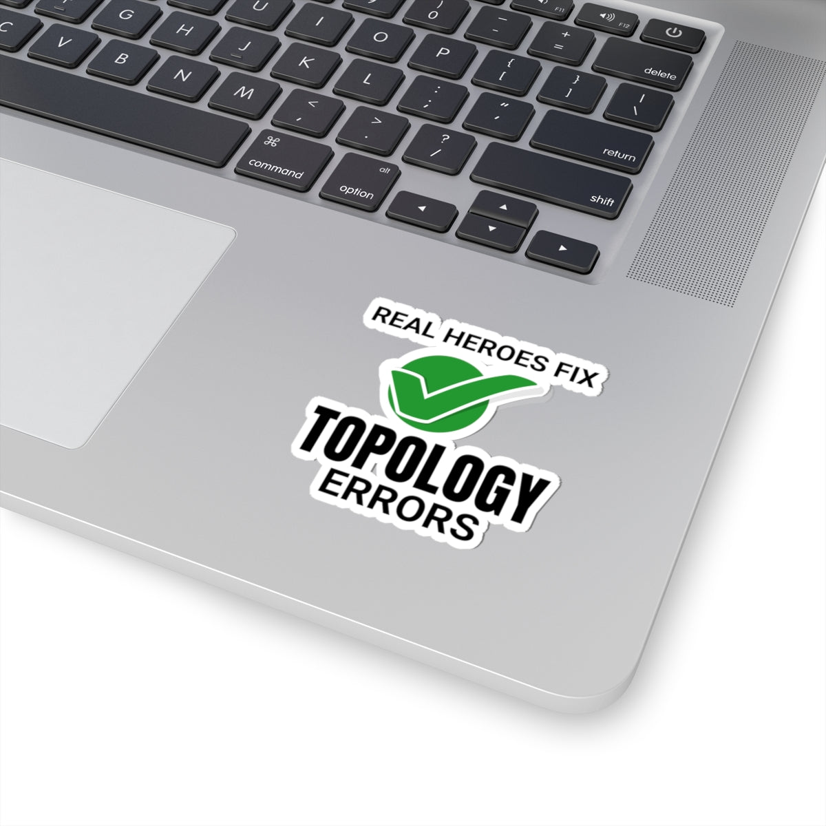 "Topology Heroes Sticker - GIS Error Fixing Vinyl Decal for Mappers & Analysts."