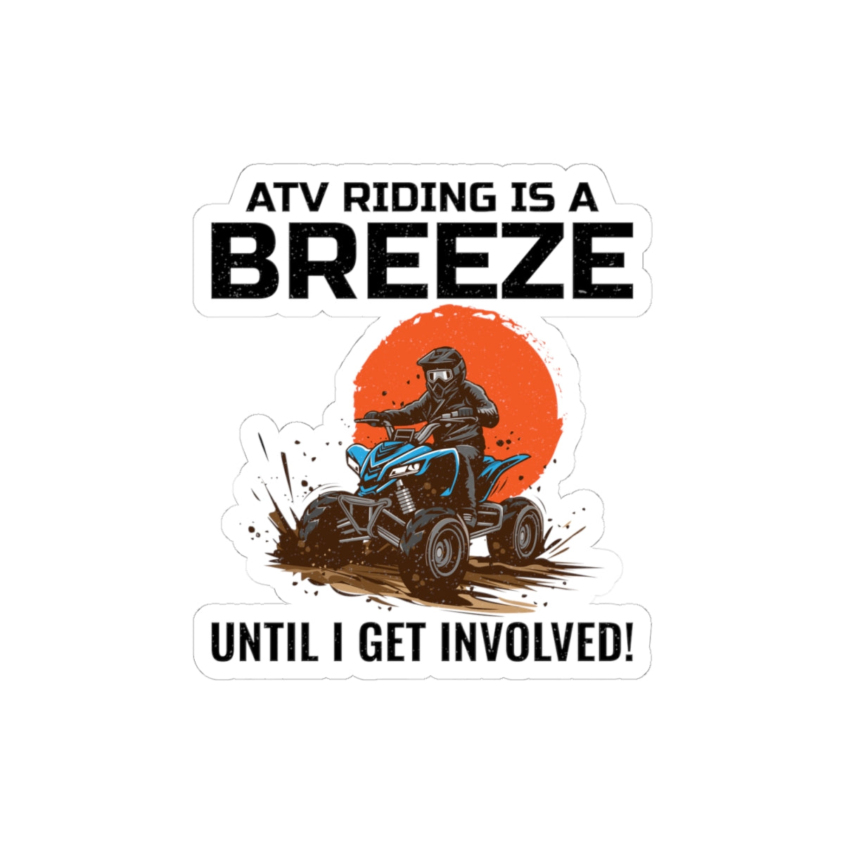 ATV Racing Sticker Vinyl – High-Speed Dirt Drift Decal