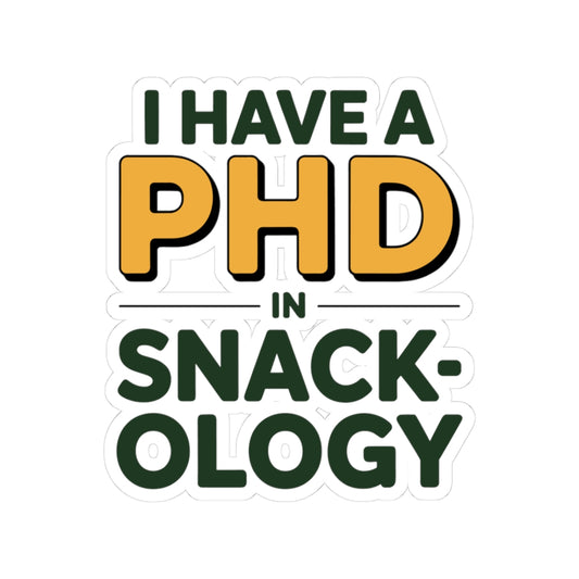 Witty Nutritionist Sticker - Funny Snackology Vinyl Decal for Registered Dietitians, Food Therapists