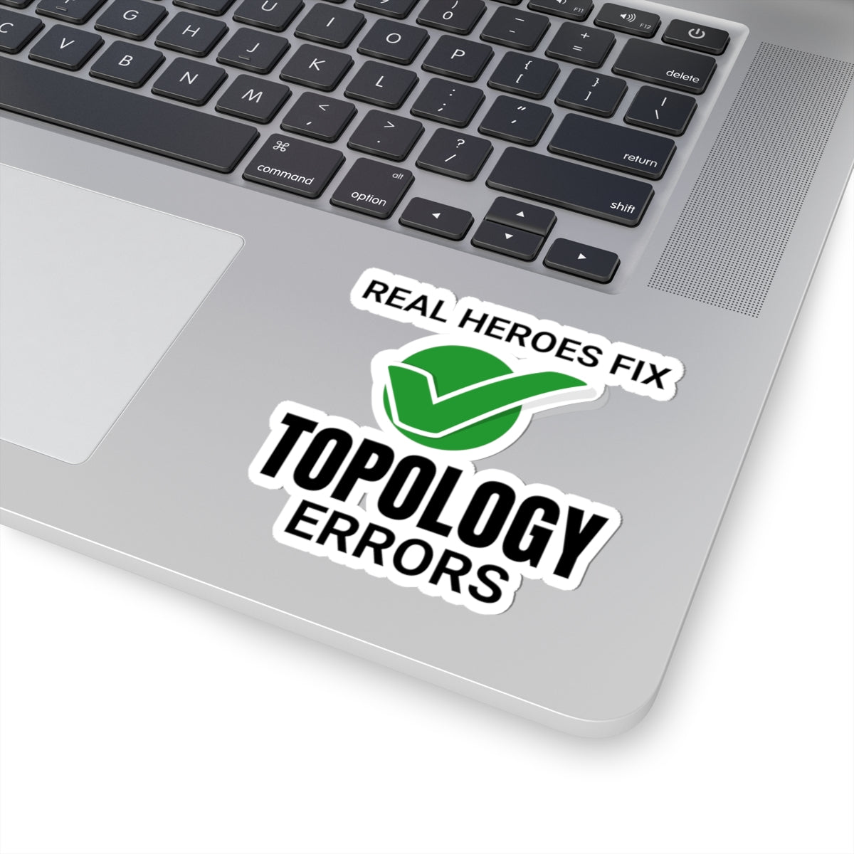 "Topology Heroes Sticker - GIS Error Fixing Vinyl Decal for Mappers & Analysts."