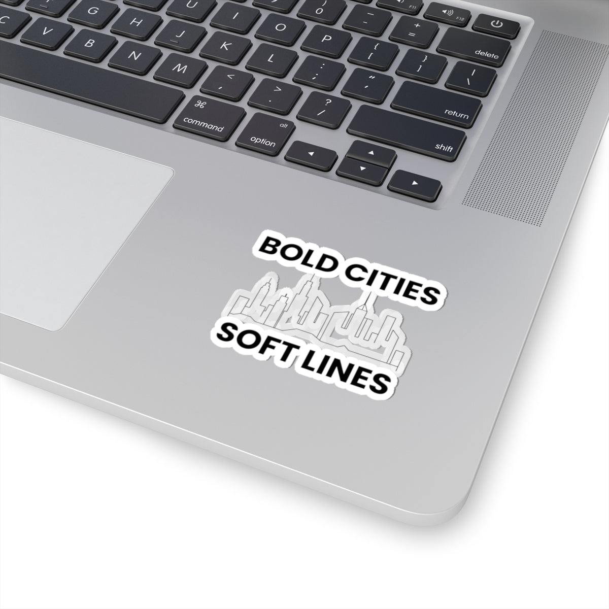 Urban Minimalist Map Sticker - Bold City Silhouette Decal for Travelers & Architecture Lovers