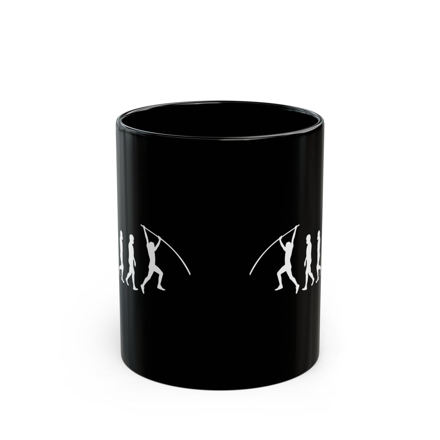 Pole Vault Mug Black – Technique Evolution Gift for Serious Athletes 11oz