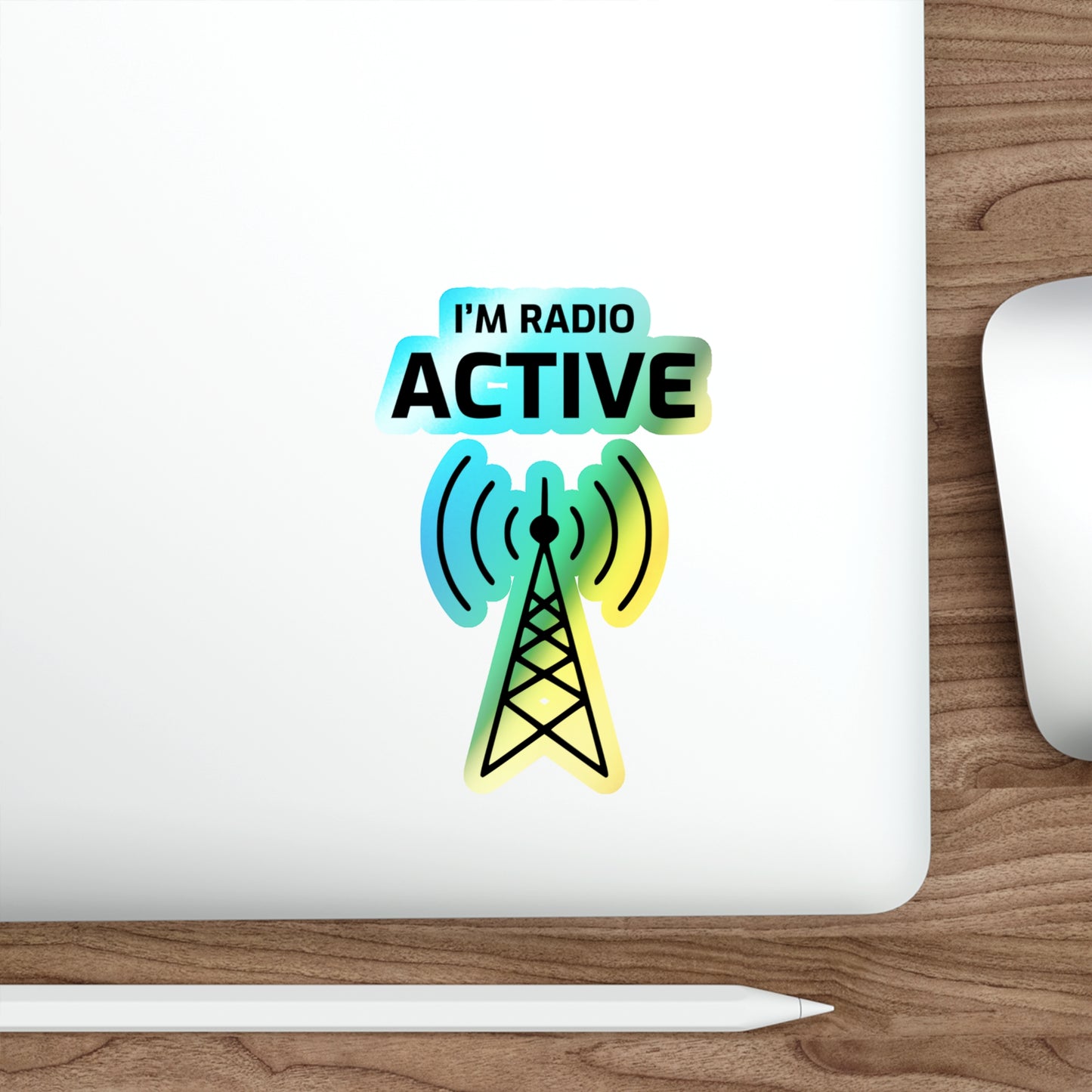 Amateur Ham Radio Operator Stickers Holographic Vinyl Decal - Morse Code & Shortwave for Radio Enthusiasts
