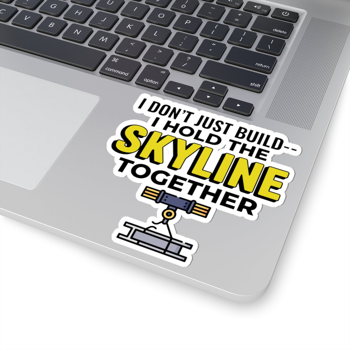 Structural Steel Sticker - Skyline Holder Vinyl Decal for Ironworkers & Erectors