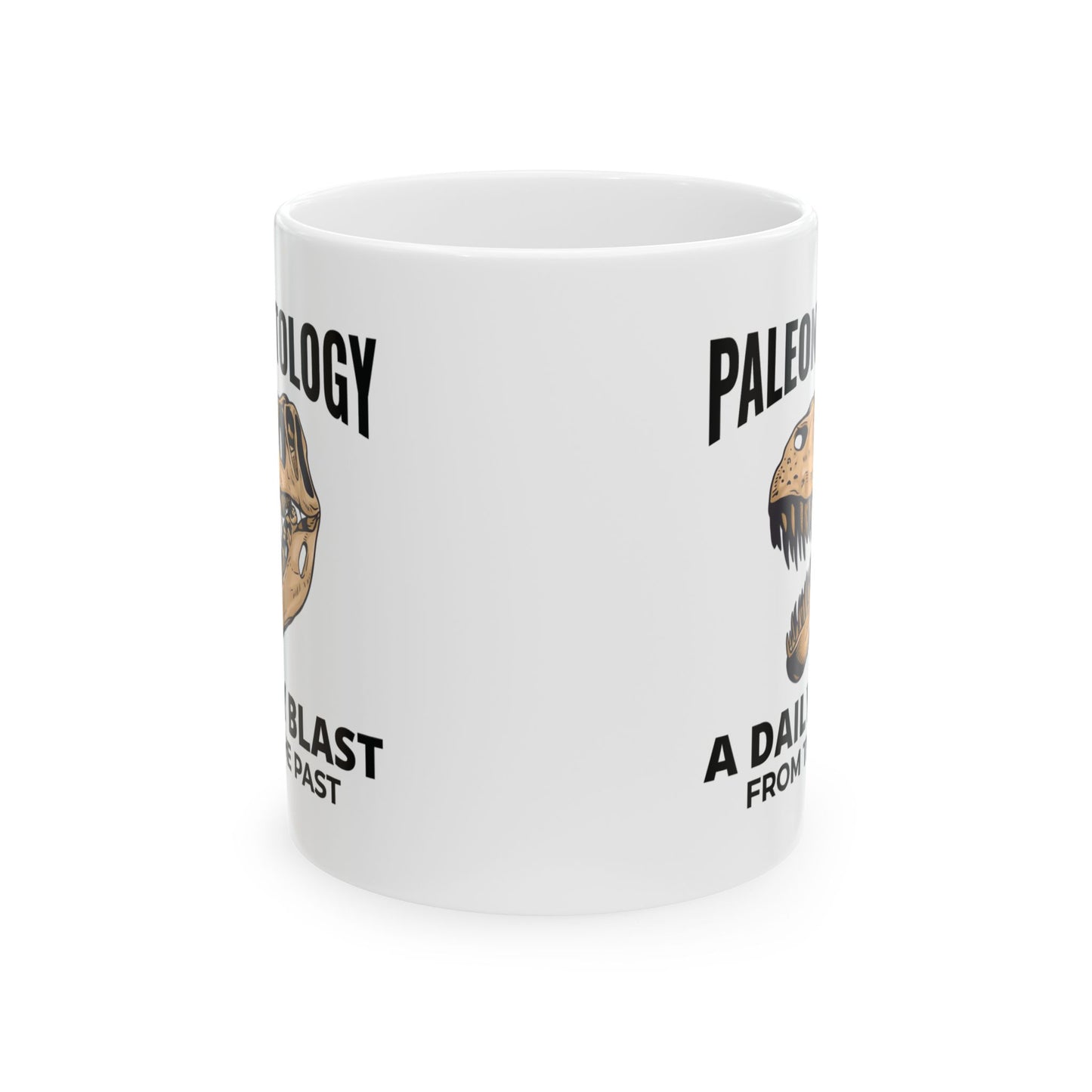 Dinosaur Fossil Mug T-Rex Skull for Paleontology Enthusiasts