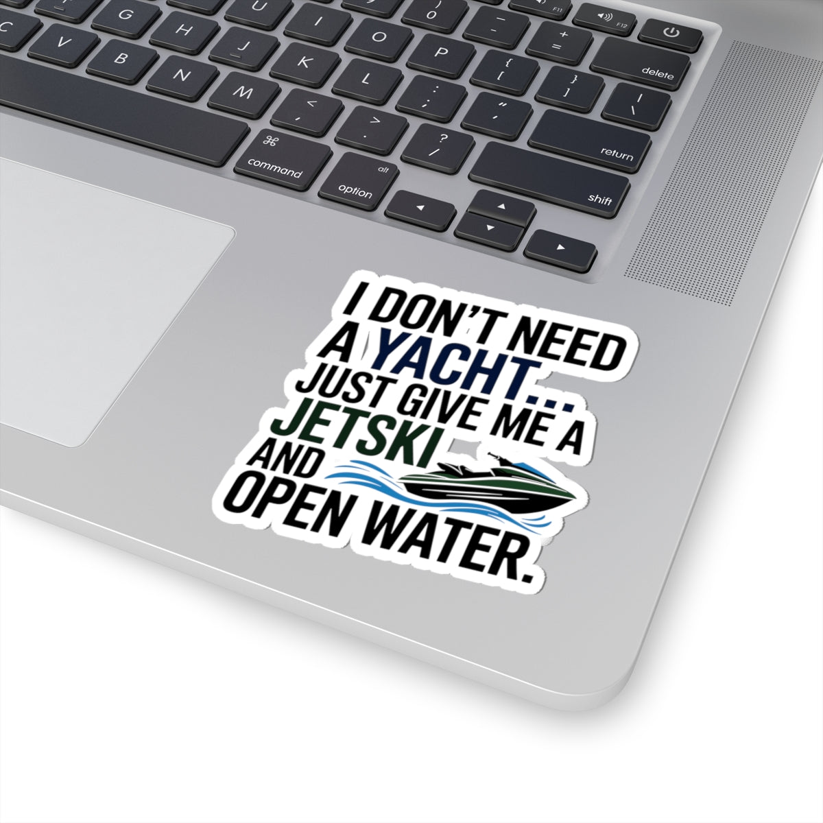 Jet Ski Freedom Sticker - Open Water Vinyl Decal for PWC Purists & Minimalist Water Lovers