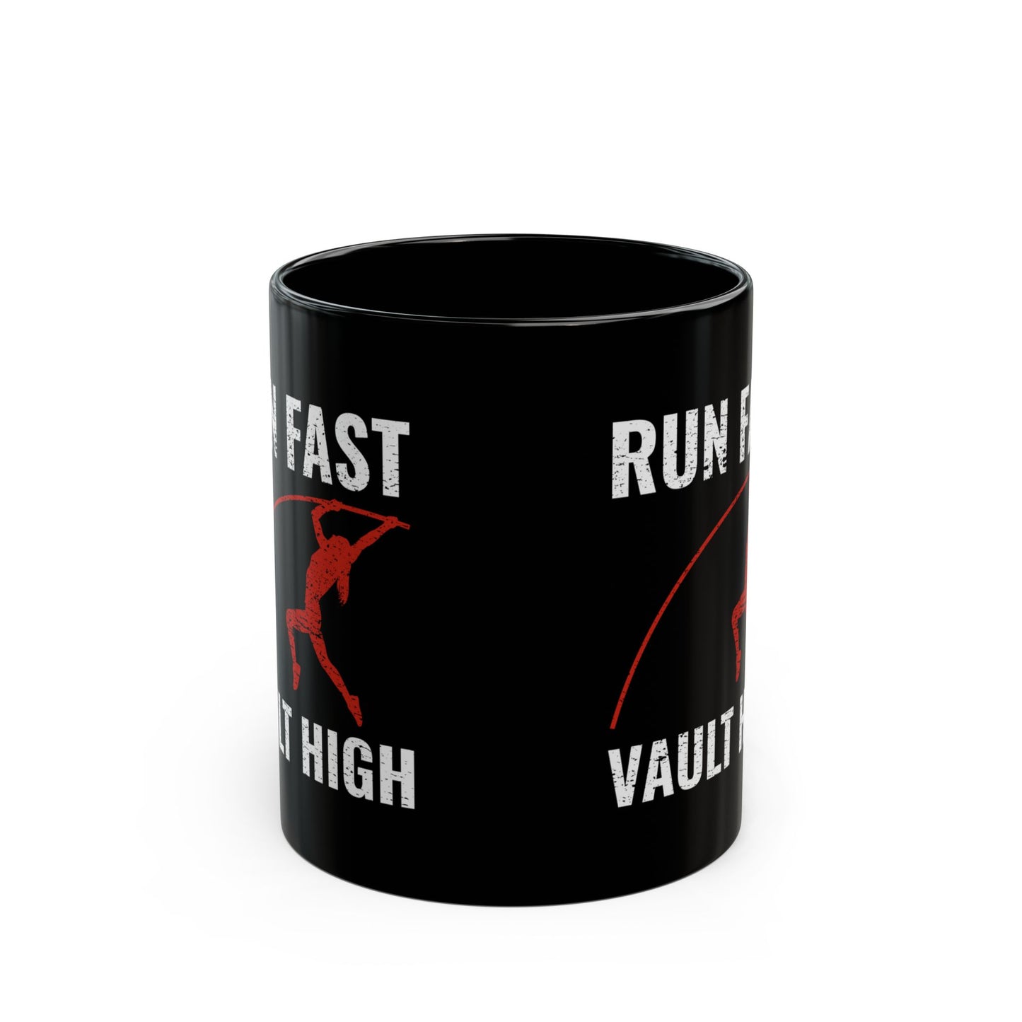 Pole Vault Mug Black – Track Vault Cup for Athletes and Sports Lovers 11 oz