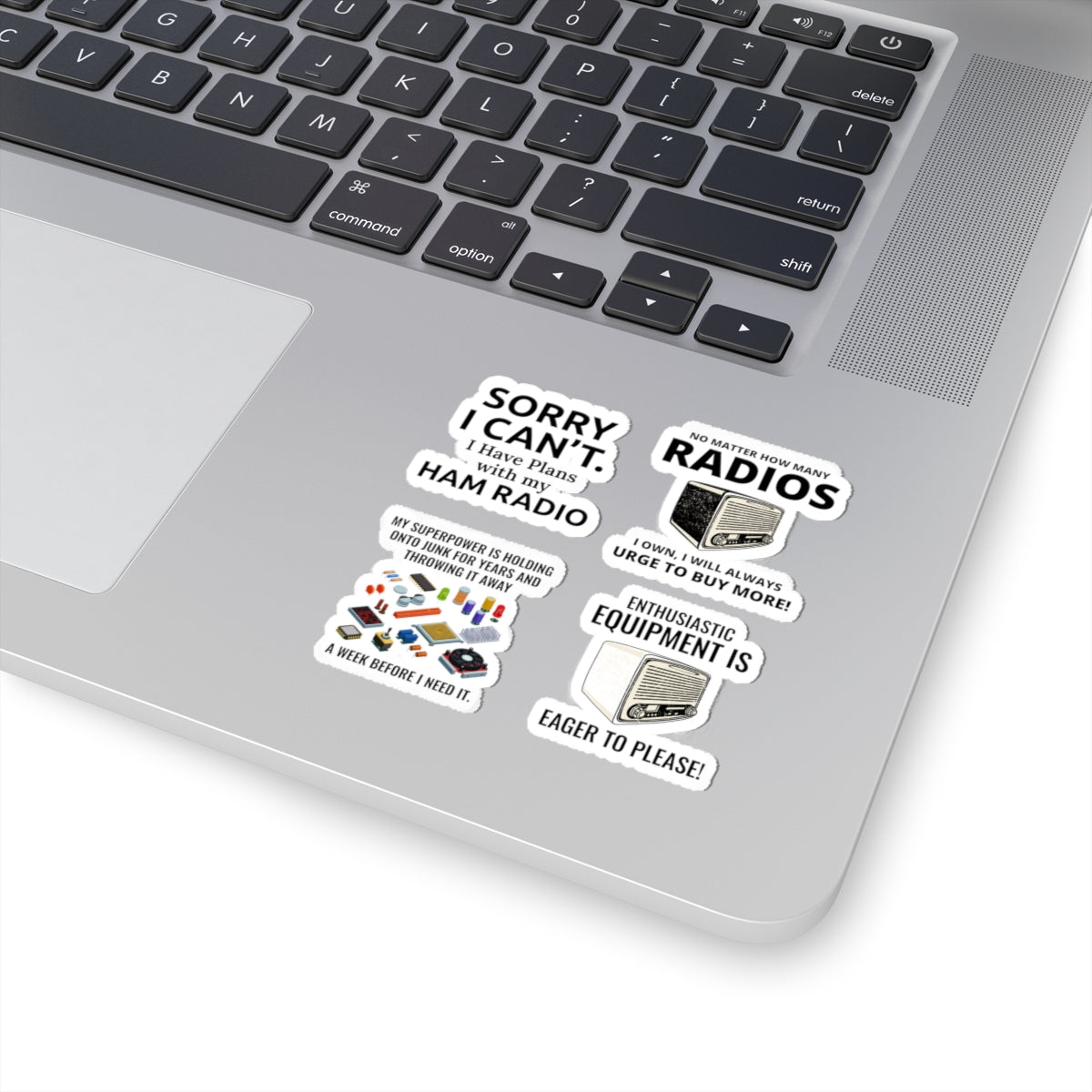 Ham Radio Sticker Pack – 4 PCS Funny Sorry I Have Plans Decals for Amateur Collectors Junk Hoarder Fans