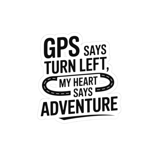 Adventure Navigation Sticker - Minimalist Map Art Vinyl Decal for Travelers & Explorers