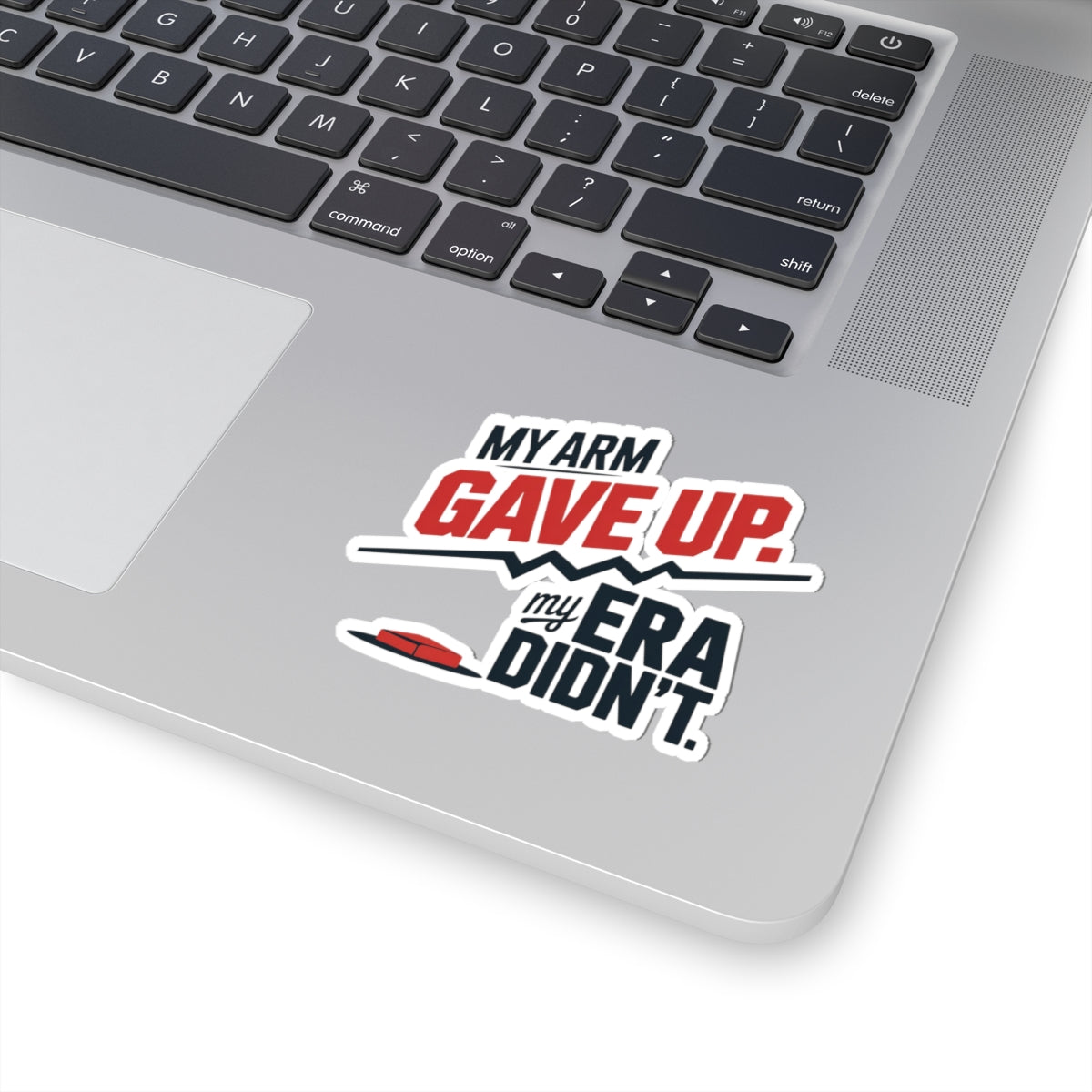 Baseball Pitcher Sticker – Sarcastic Arm Injury Humor Decal for Pitchers Travel Ball Athletes