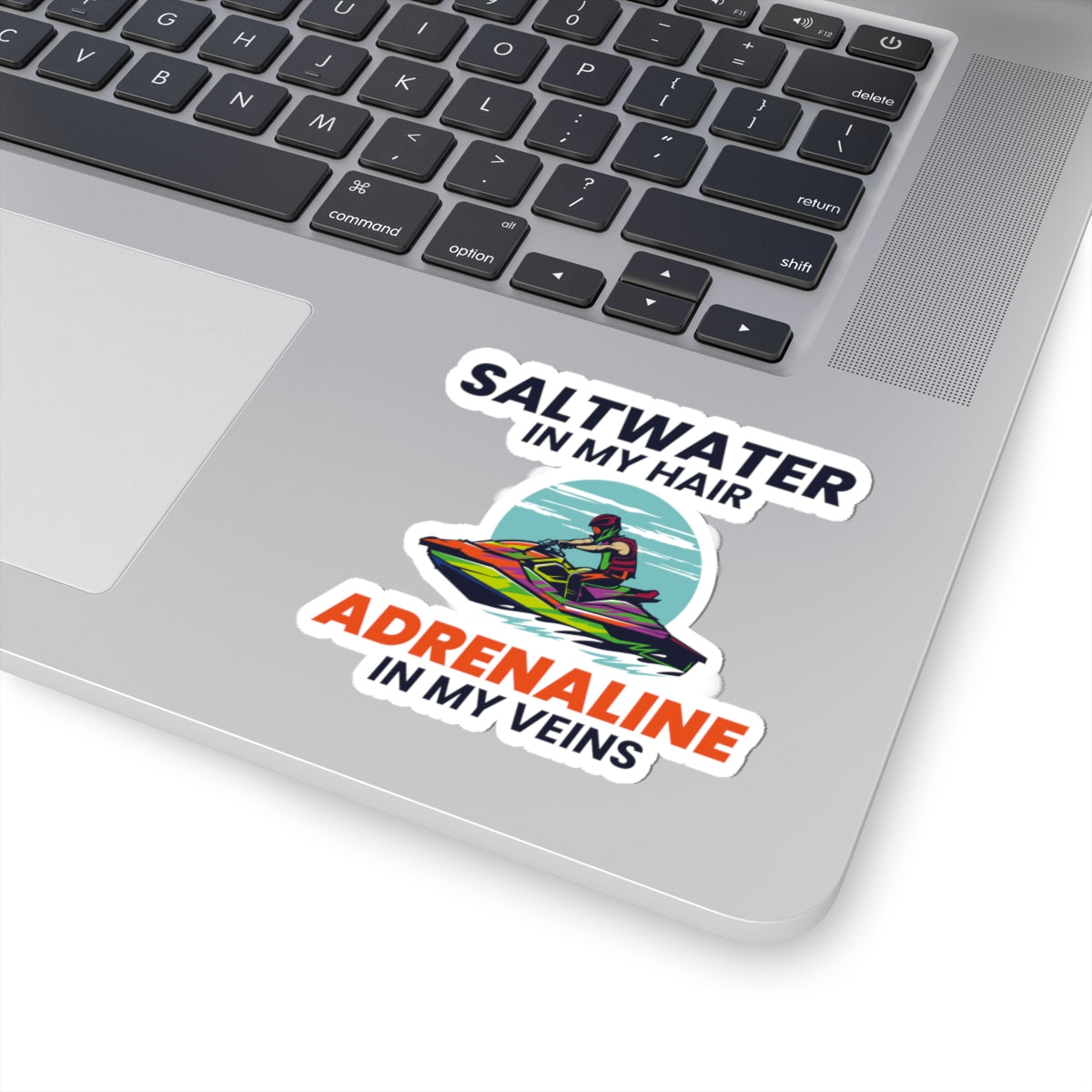 Saltwater Jet Ski Sticker - Adrenaline Watersports Vinyl Decal for PWC Riders & Ocean Enthusiasts