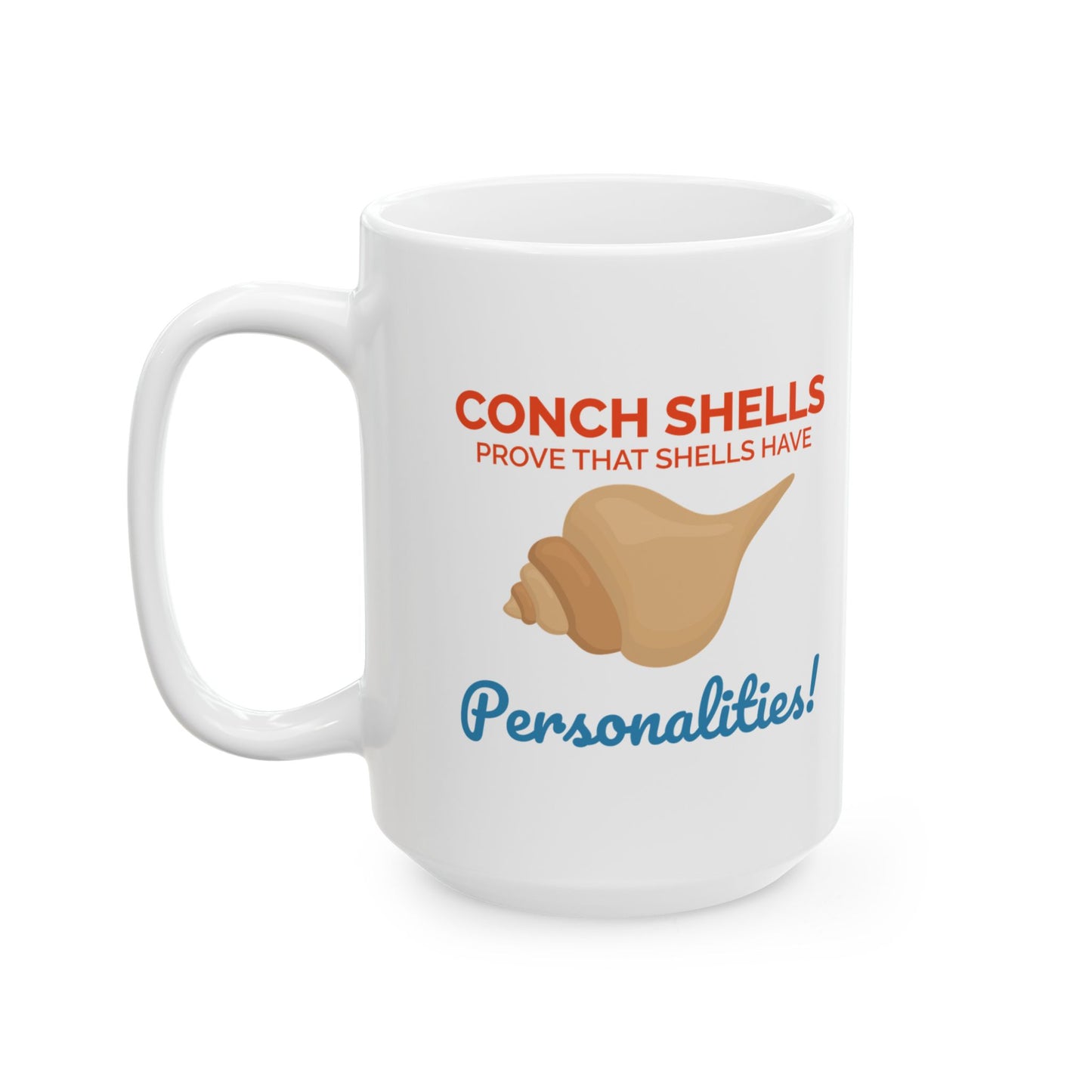 Conch Shell Mug for Shell Collectors and Marine Biologists