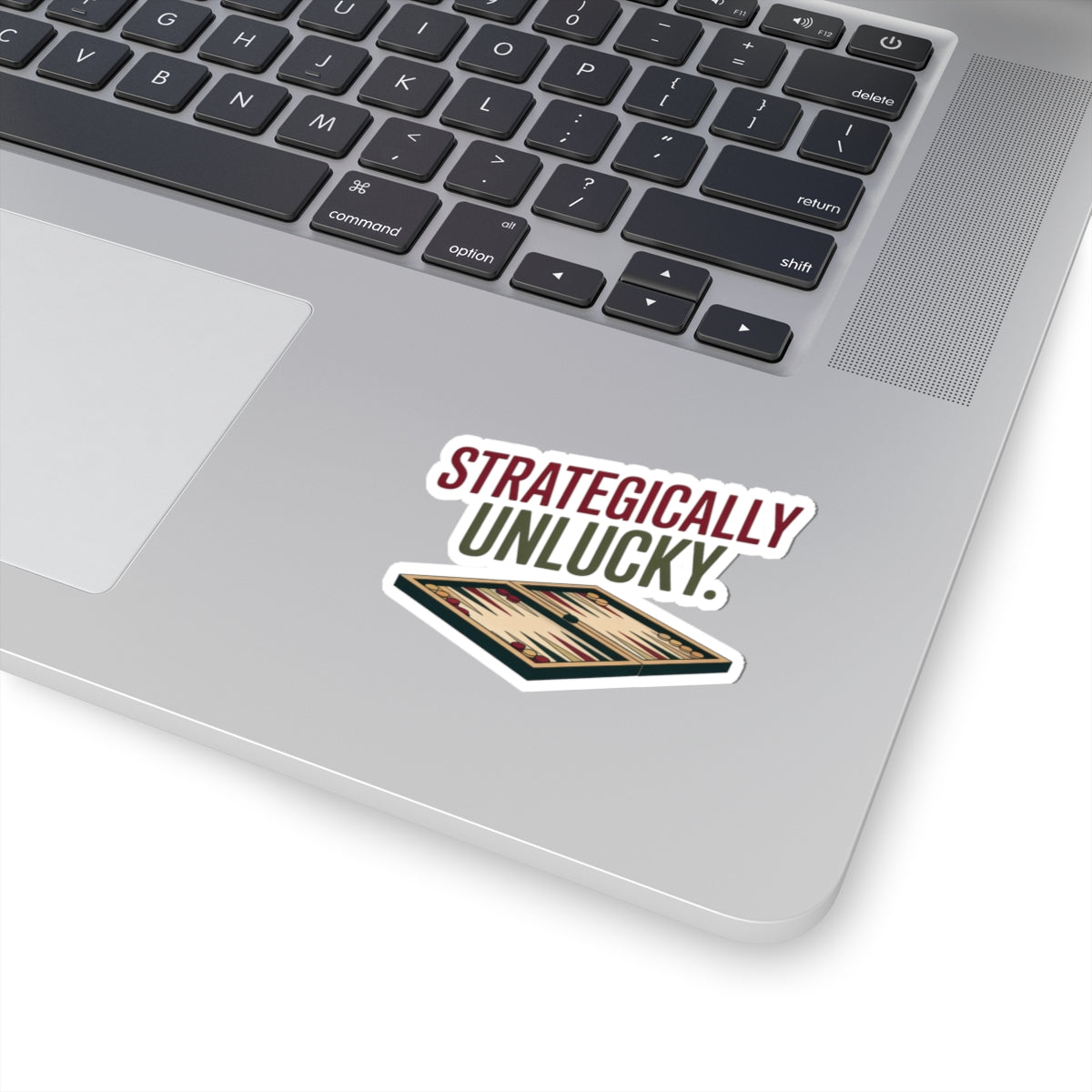 Backgammon Strategy Sticker – Funny Unlucky Player Quote Decal for Board Game Players & Strategy Fans
