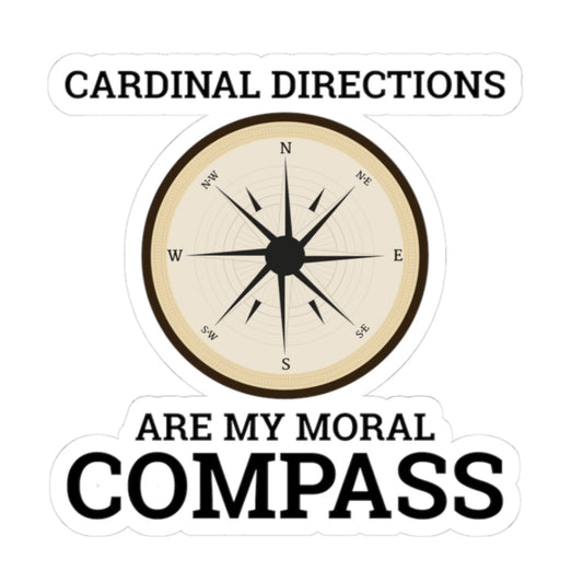 Principled Cartography Sticker - Moral Compass Vinyl Decal for Licensed Surveyors & GIS Ethicists