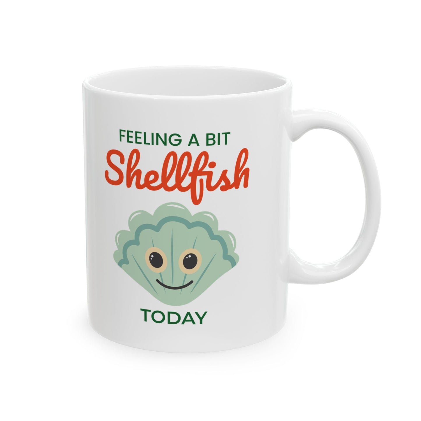 Scallop Shell Mug for Ocean Pun Lovers and Mood Expressers