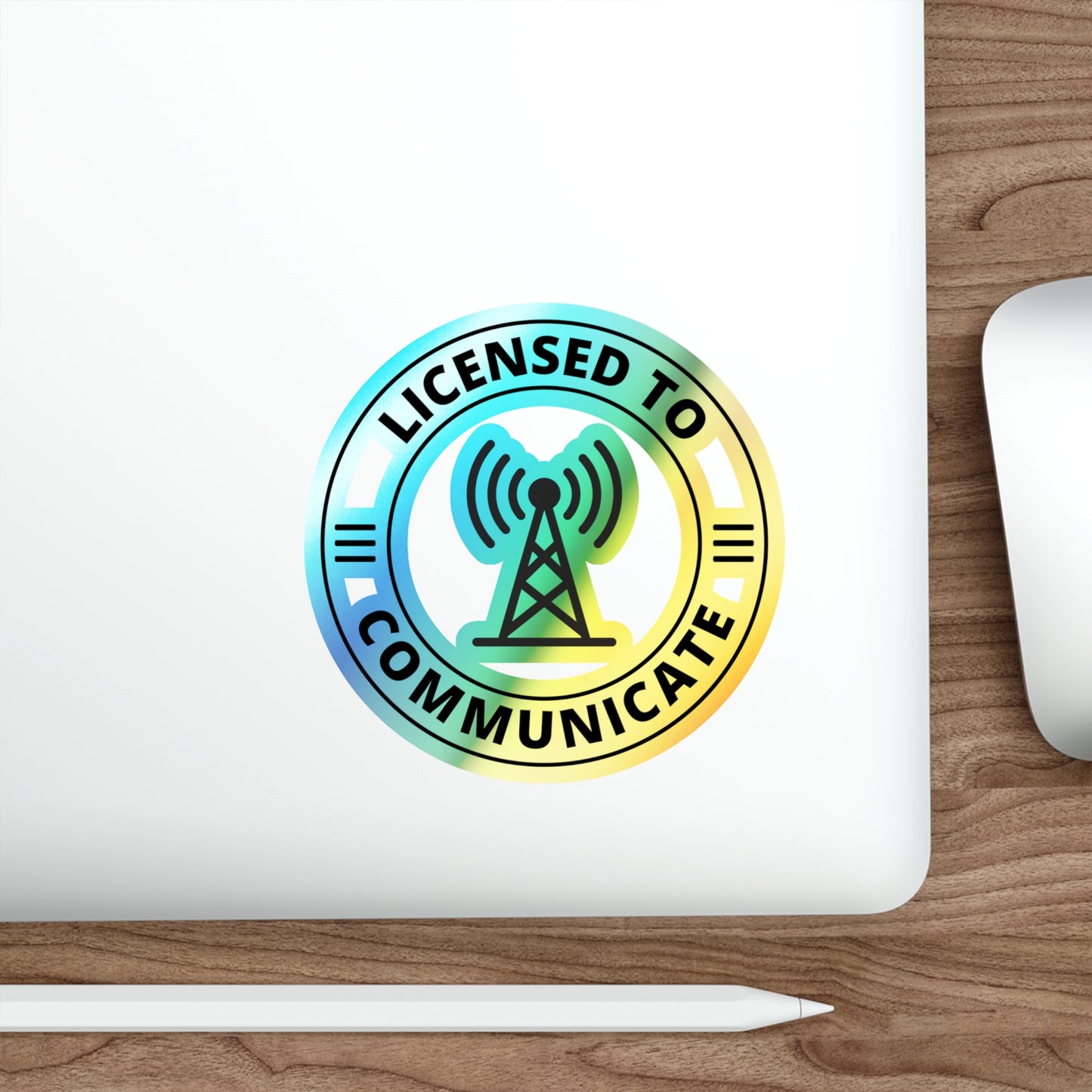 Amateur Ham Radio Operator Stickers Holographic Vinyl Decal - Airwave Enthusiasts & Radio Hobbyists