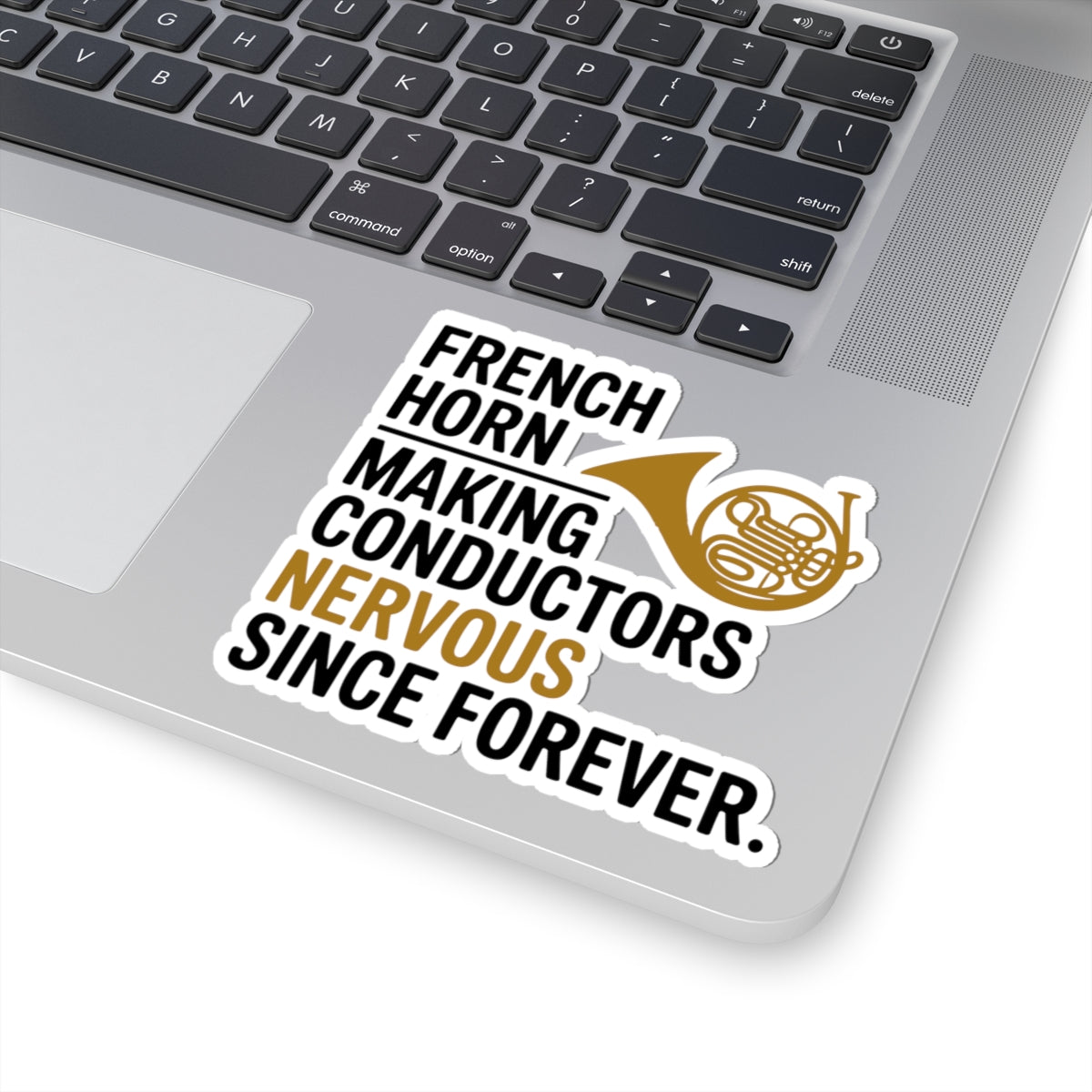 French Horn Pride Sticker - Conductor Nervousness Vinyl Decal for Horn Players