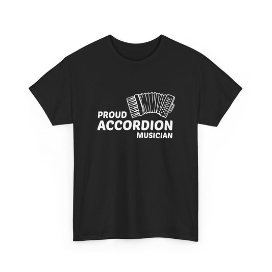 Accordion T-Shirt – Minimalist Proud Musician Graphic for Squeezebox Instrument Enthusiasts