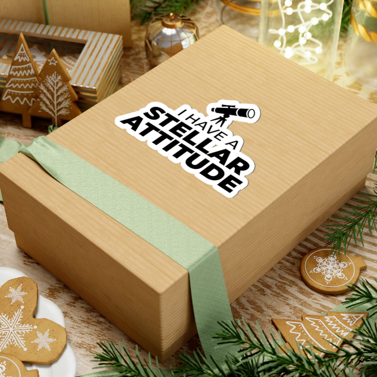 Stellar Attitude Sticker - Astronomy Humor Vinyl Decal for Space Lovers & Scientists