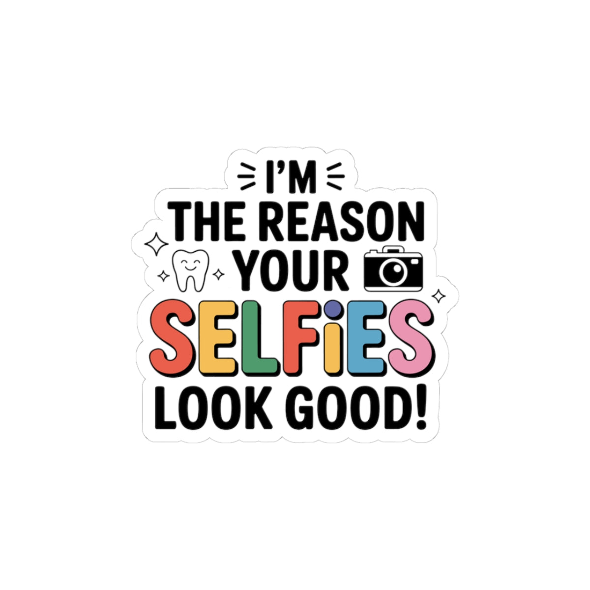 Aesthetic Dental Sticker - Smile Makeover Vinyl Decal for Cosmetic Lab Technicians