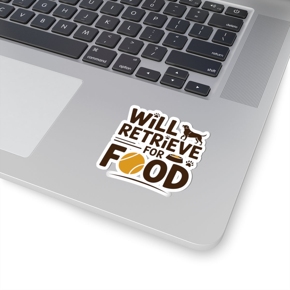 Funny Labrador Dog Sticker - Will Retrieve For Food Vinyl Decal for Pet Owners Dog Lovers Trainers
