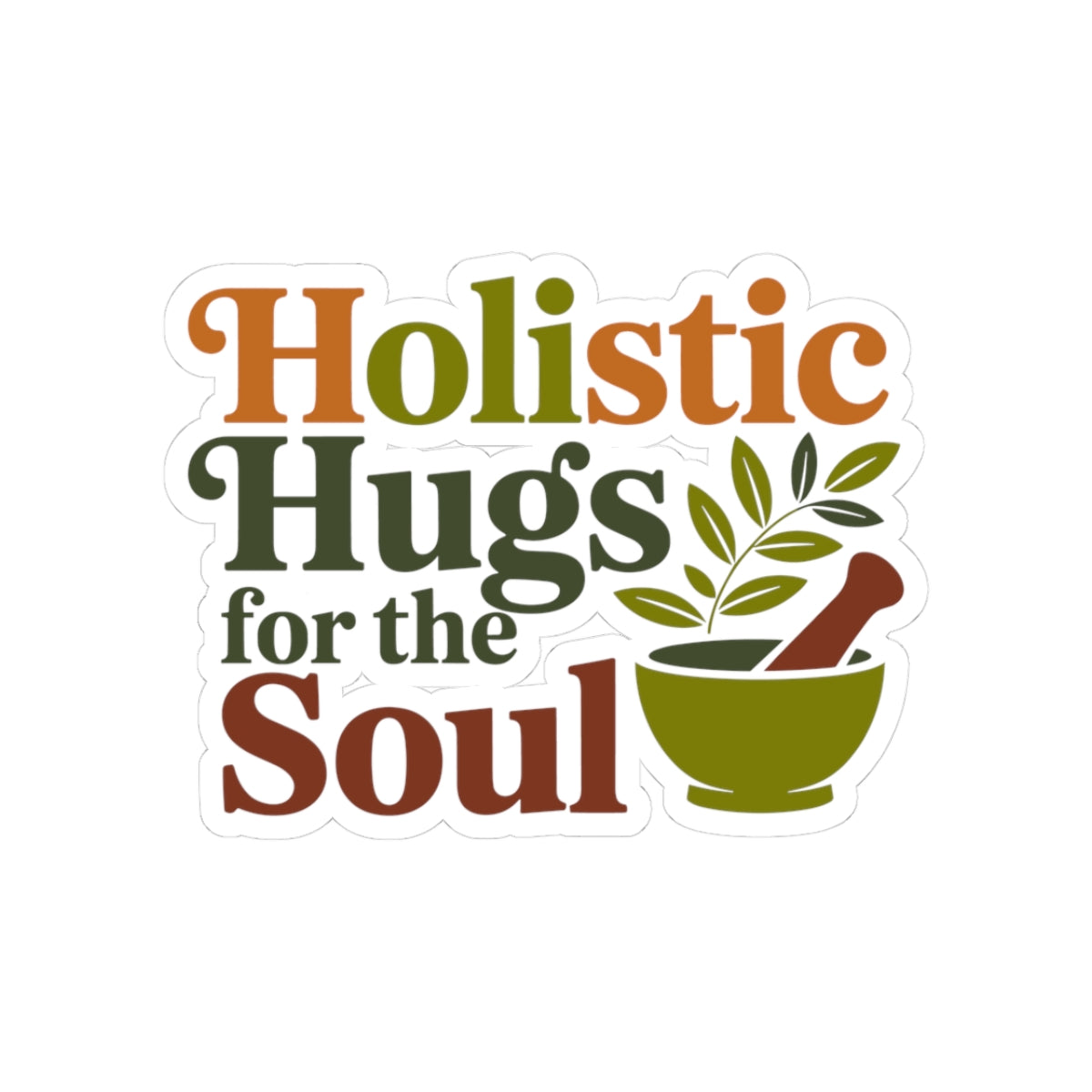 Holistic Healing Sticker - Soul Care Vinyl Decal for Herbalists, Wellness Practitioners