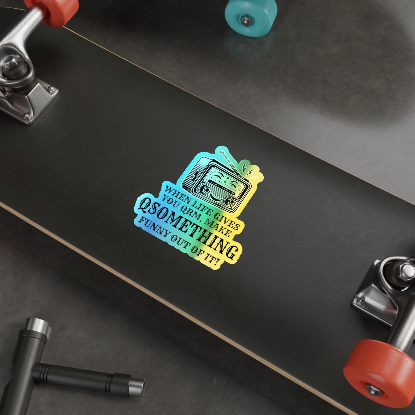 Amateur Ham Radio Operator Stickers Holographic Vinyl Decal - QSO Puns & Radio Humor