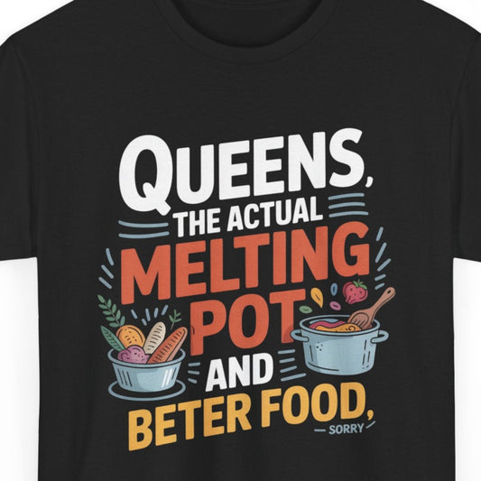 QUEENS NYC Melting Pot T-Shirt – Vintage New York City Street Style Tee for Men & Women