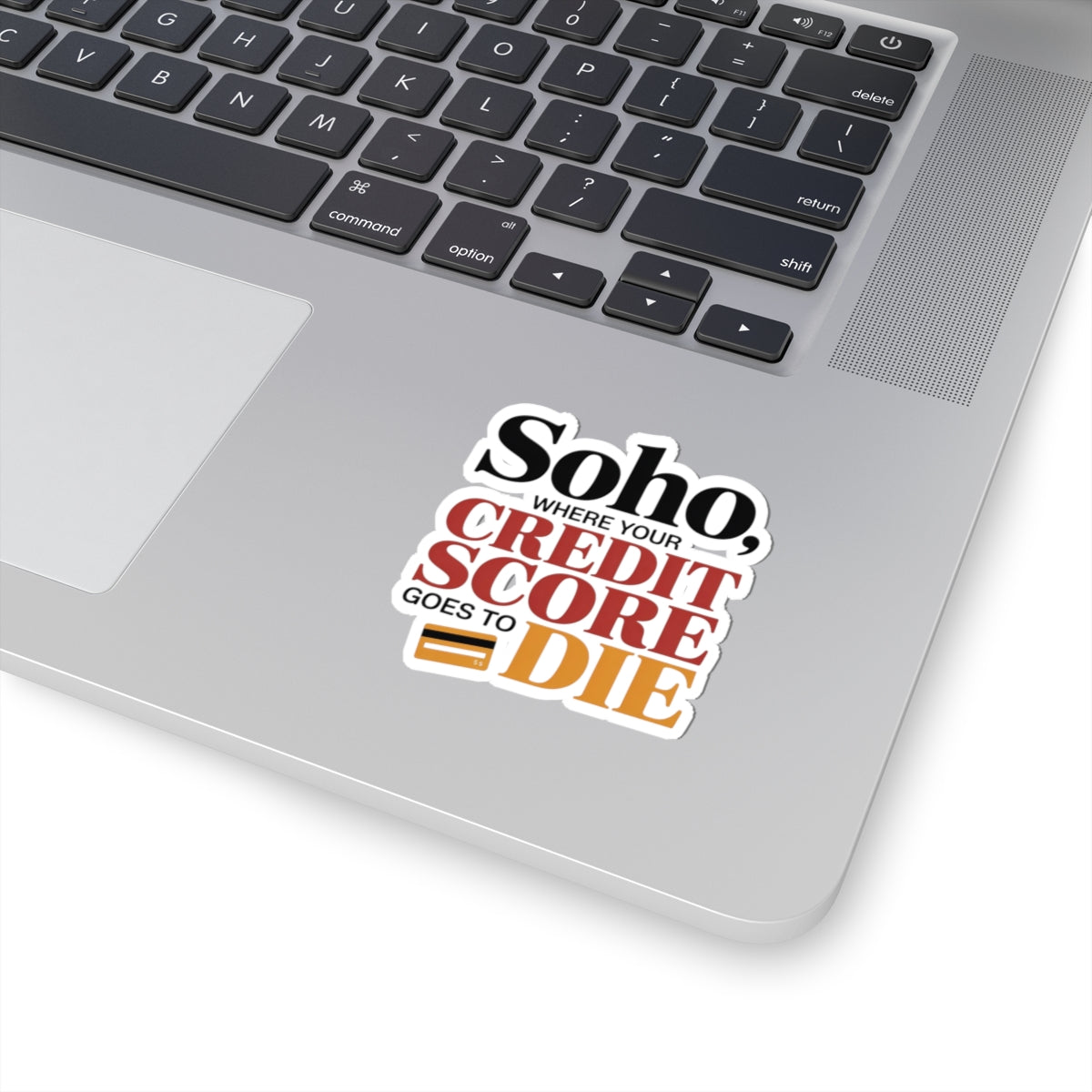SoHo Spending Sticker - Retail Therapy Victim Vinyl Decal for Shopaholic New Yorkers
