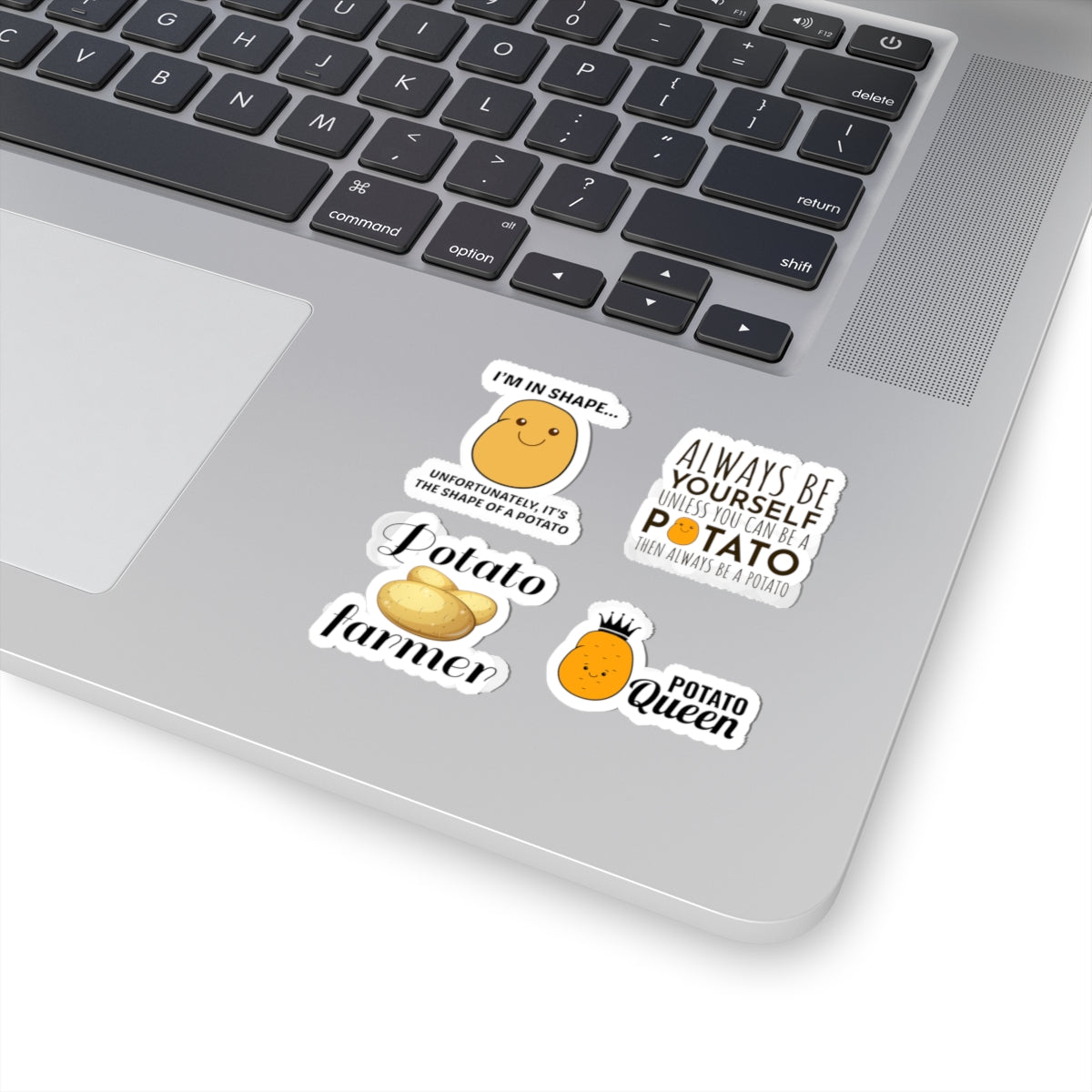 Potato Sticker Pack – 4 PCS Funny Potato Queen Farmer Always Be A Potato Decal Set for Potato Lovers Foodies