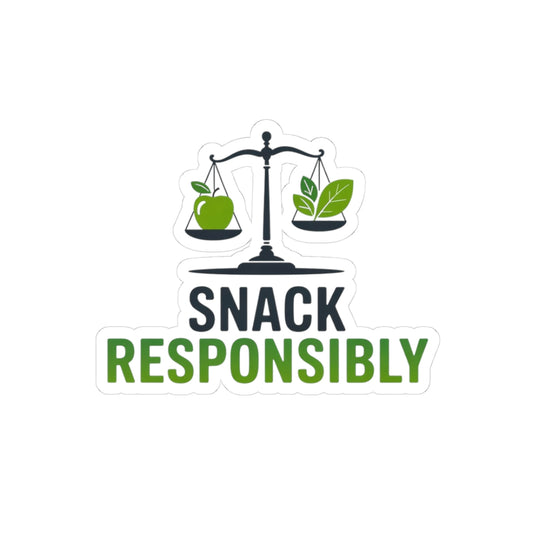 Mindful Snacking Professional Sticker - Healthy Habits Decal for Therapists, Dietitians, Educators