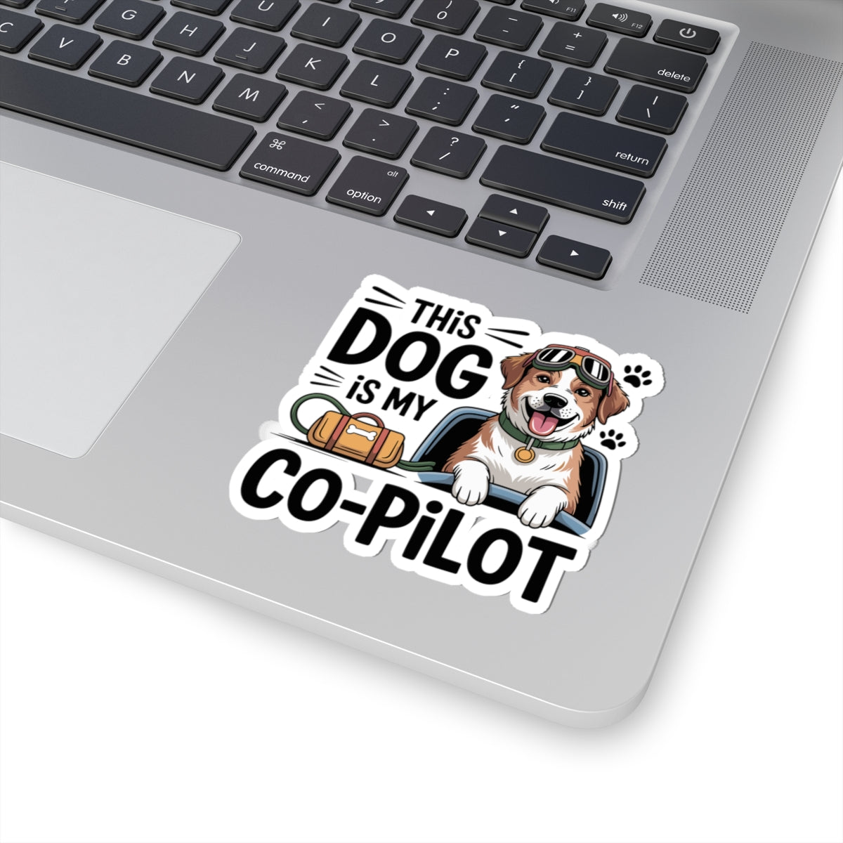 Funny Dog Training Sticker - Pet Co-Pilot Humor Vinyl Decal for Puppy Parents Animal Lovers Travel Enthusiasts